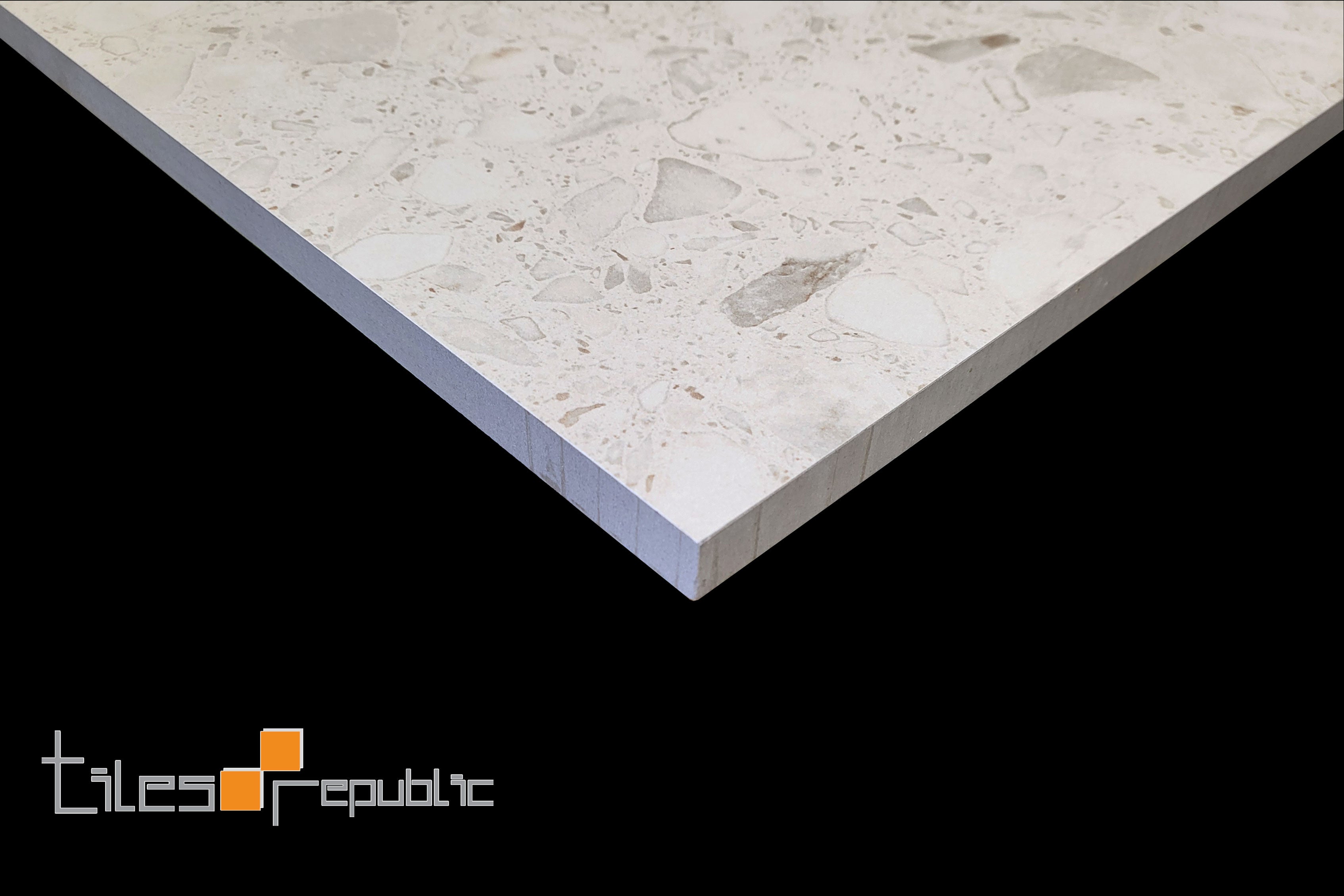 TERRAZZO STONE MARSHMELLOW 600X600x20mm STRUCTURED