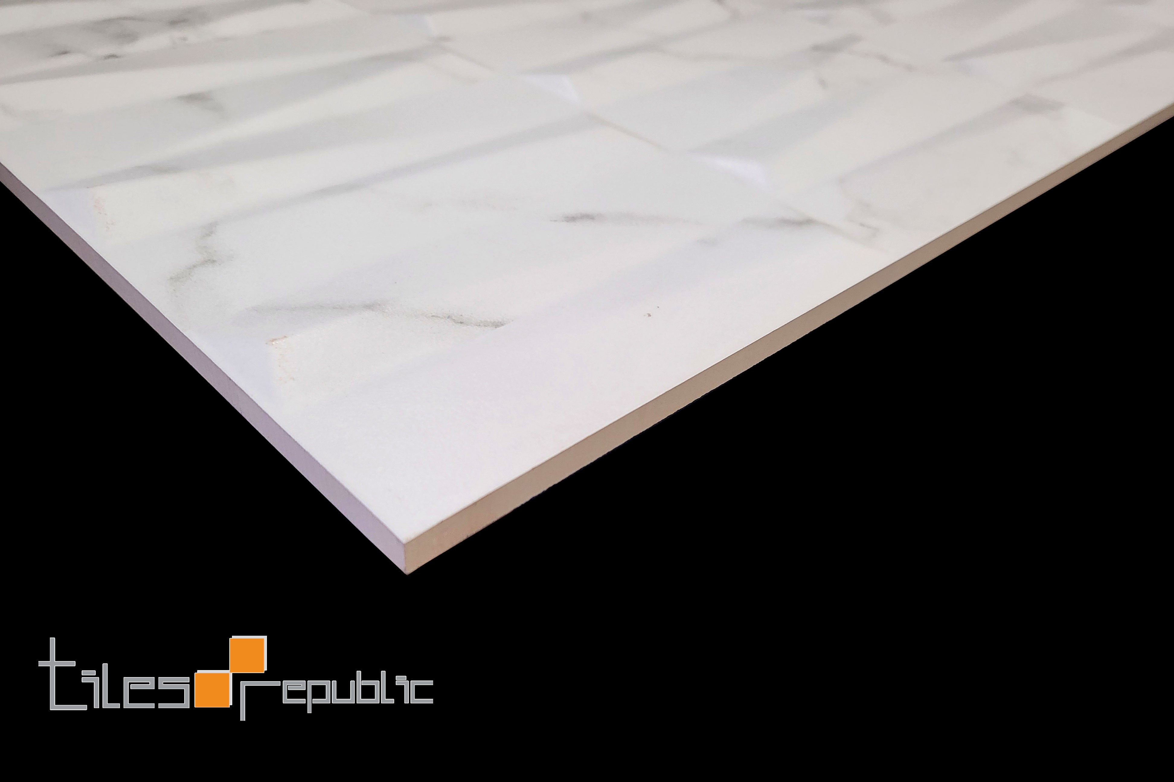 3D Carrara Wall Tile 300x900 Matt