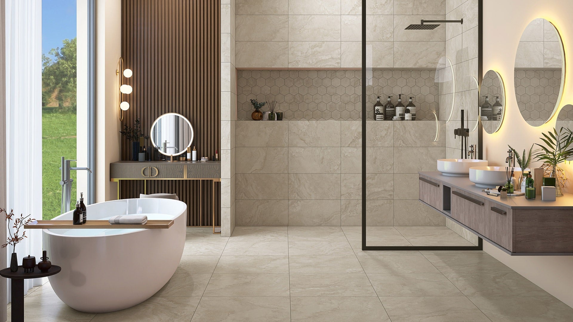 Travertine Sand Matt 600x600