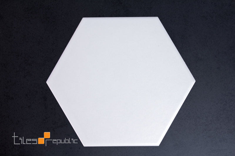 Eco Stone Hexagon White Matt 200x230