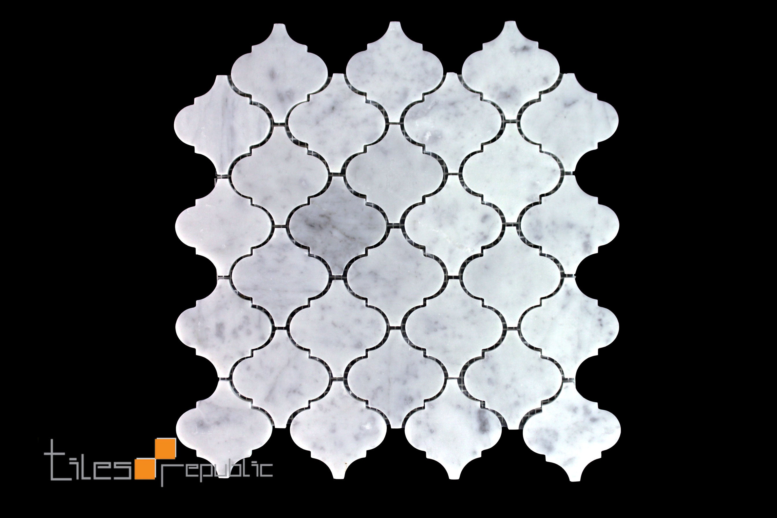 Carrara Marble Lantern Honed Mosaic 260x313