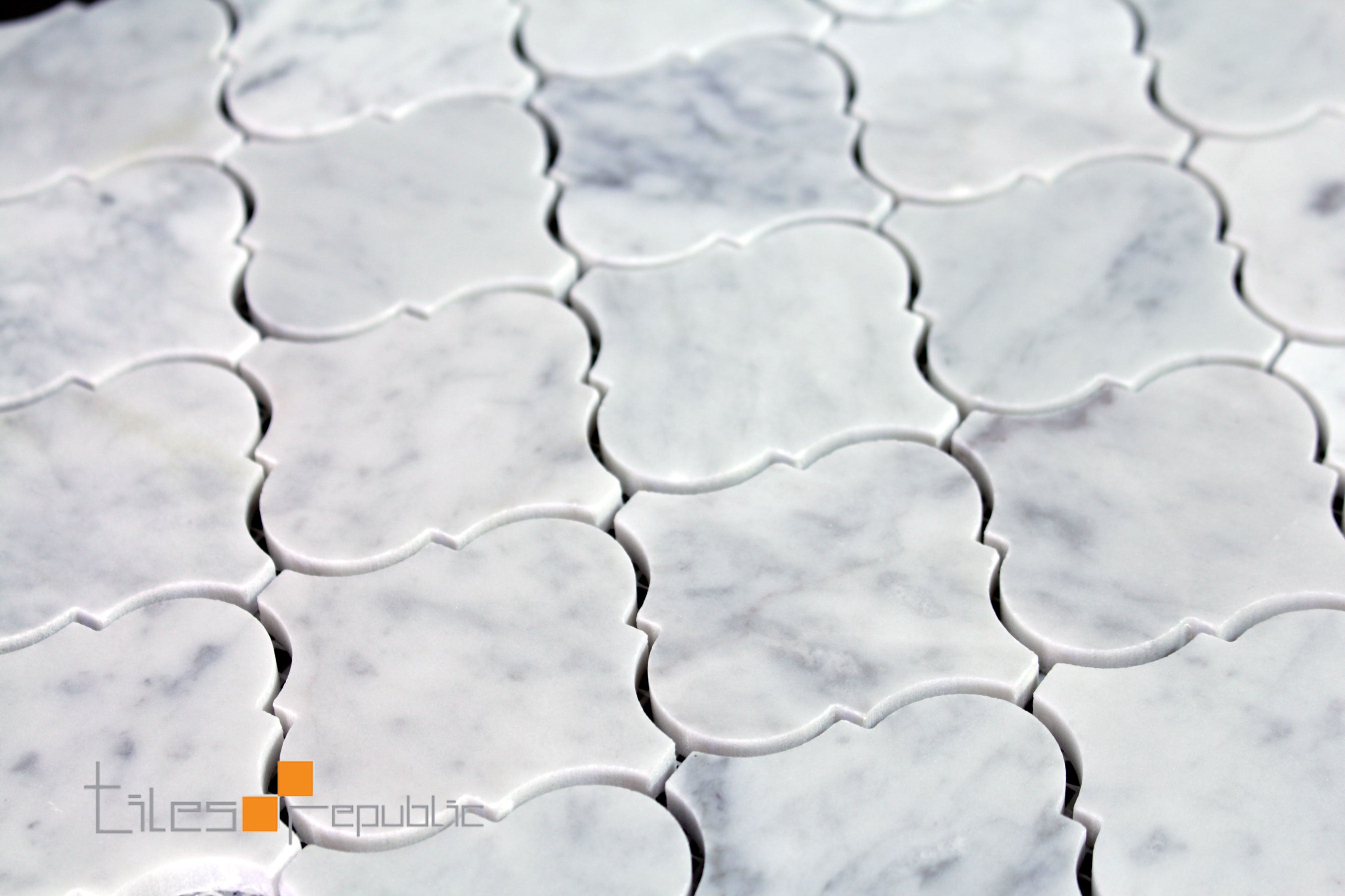Carrara Marble Lantern Honed Mosaic 260x313