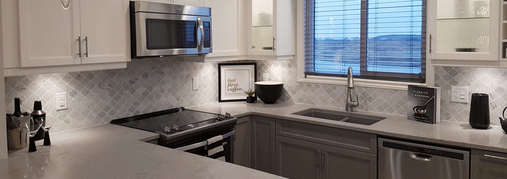 Carrara Marble Lantern Honed Mosaic 260x313