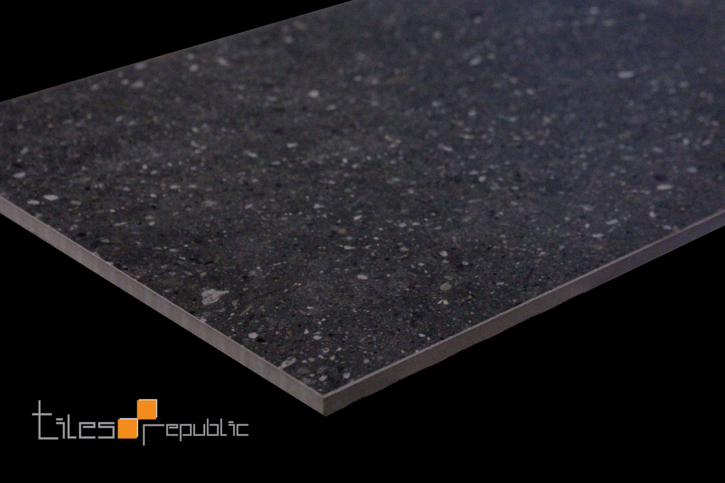 Rockway Grey Terrazzo Look Tile Matt 300x600