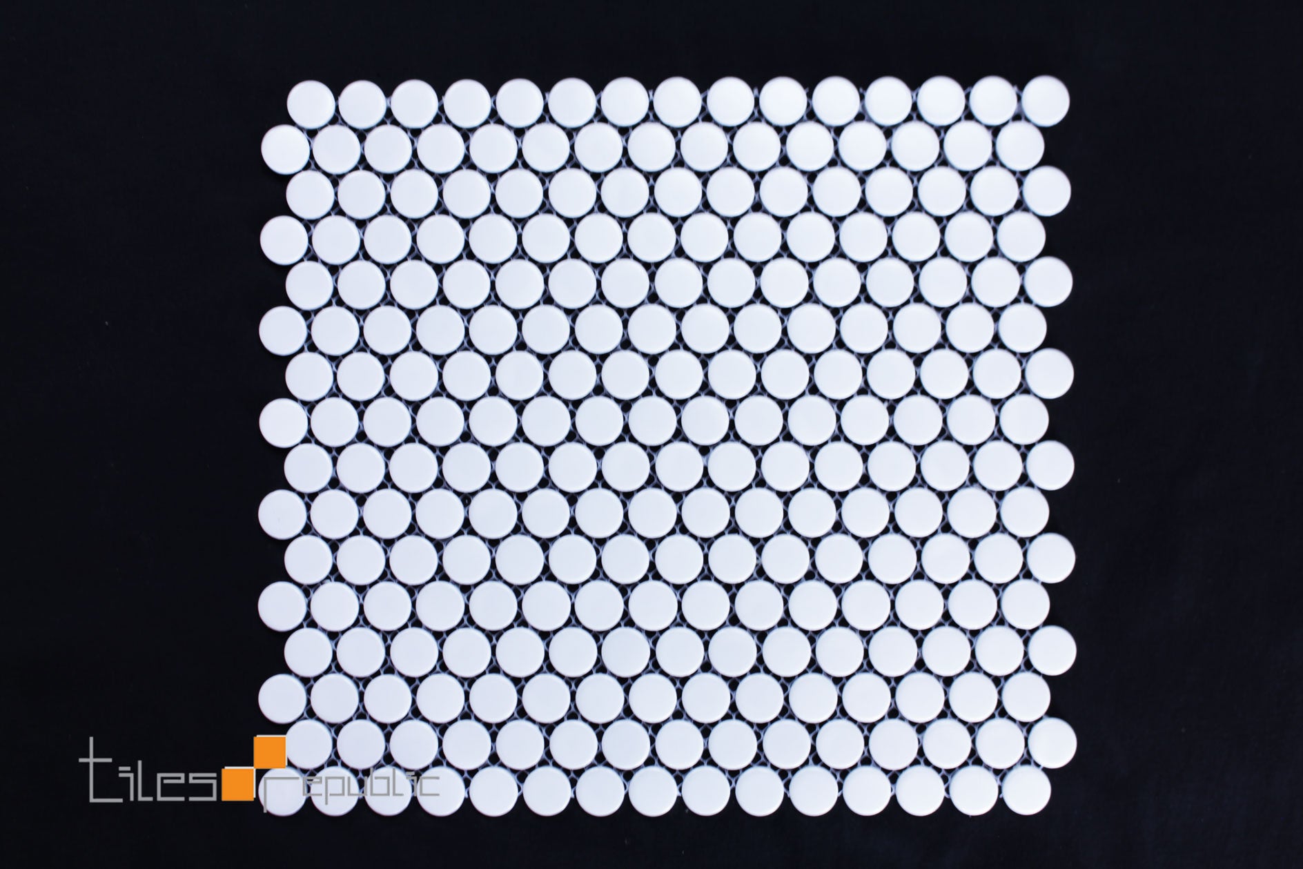 Penny Round Mosaic White 315x294 Matt