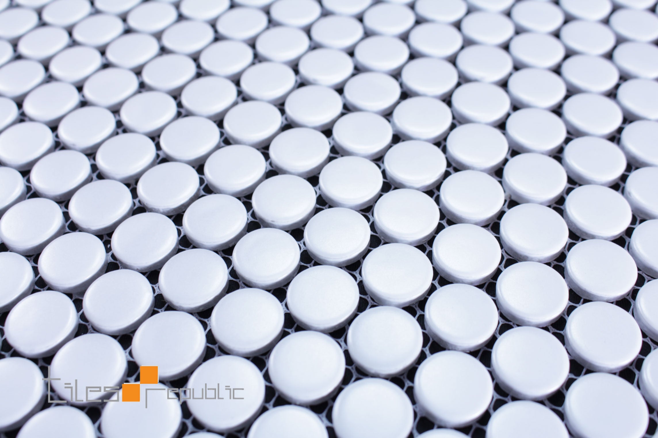 Penny Round Mosaic White 315x294 Matt