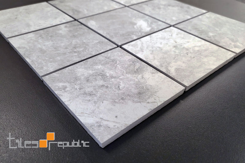 TUNDRA WHITE SQUARE MOSAIC 298x298MM MATT SMOOTH GRIP