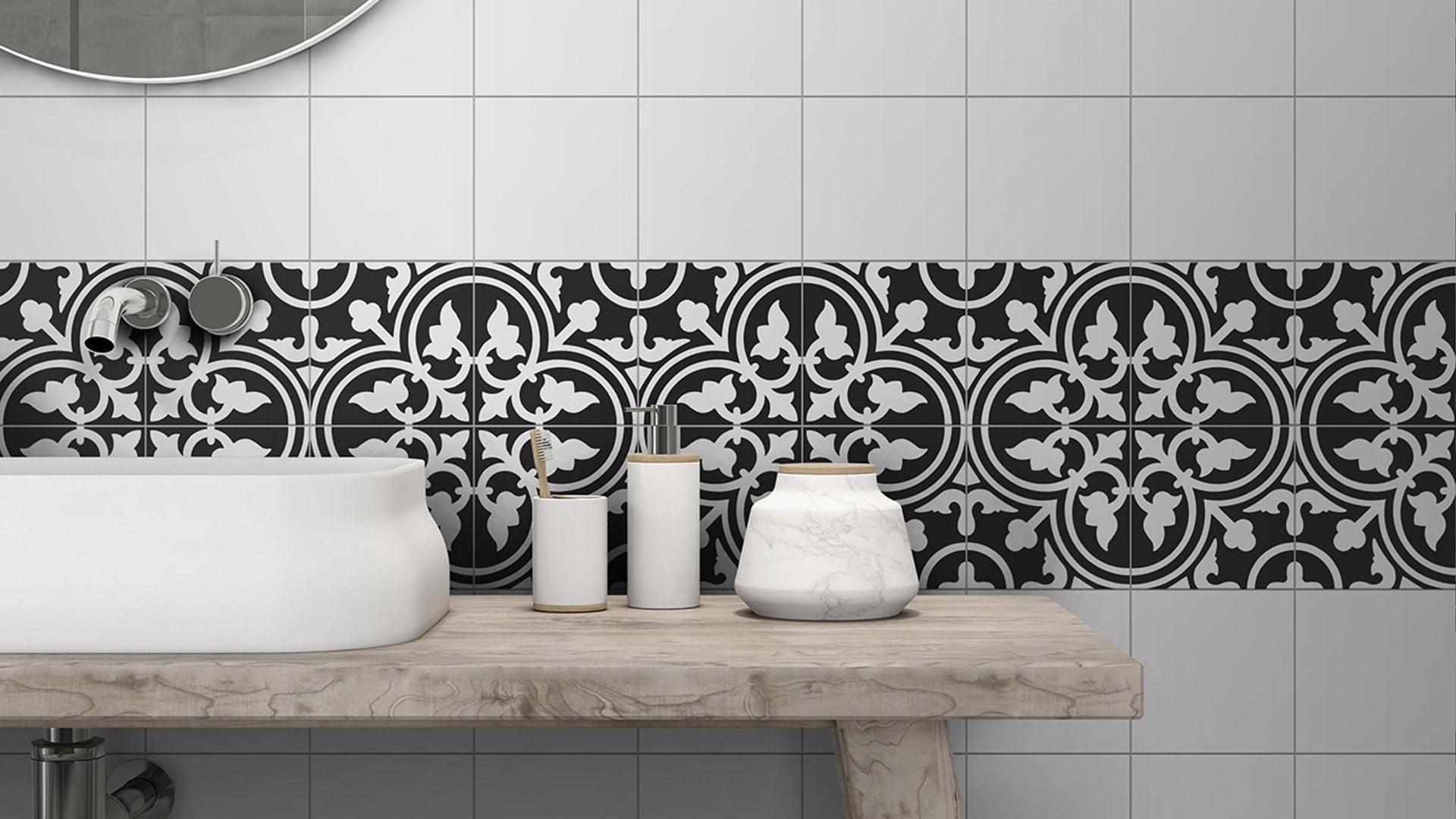 HERITAGE ASTER BLACK 200X200 MATT