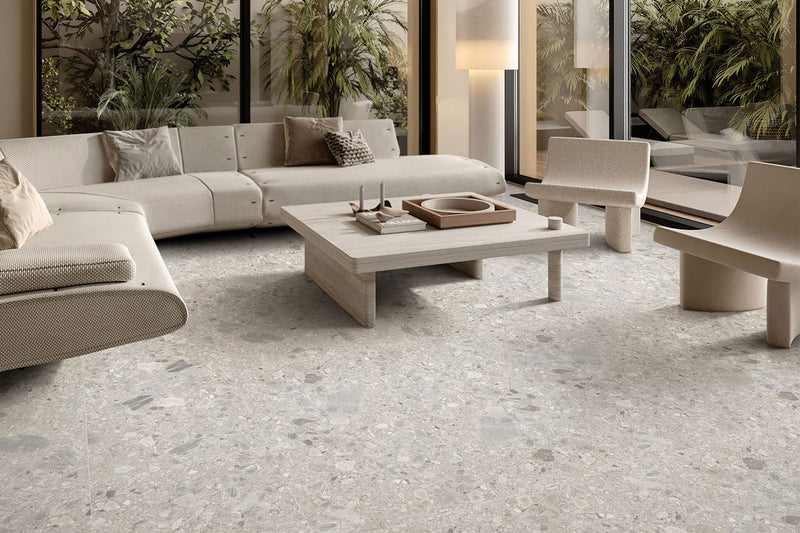 Terrazzo Ceppo Light Grey 600x1200 Matt Smooth Grip