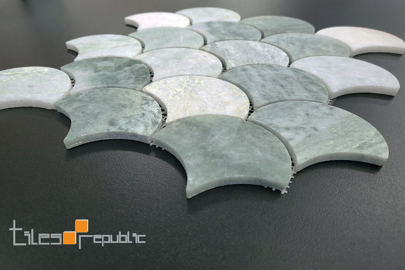 TUSCANY GREEN FISH SCALE HONED 260x260x8mm