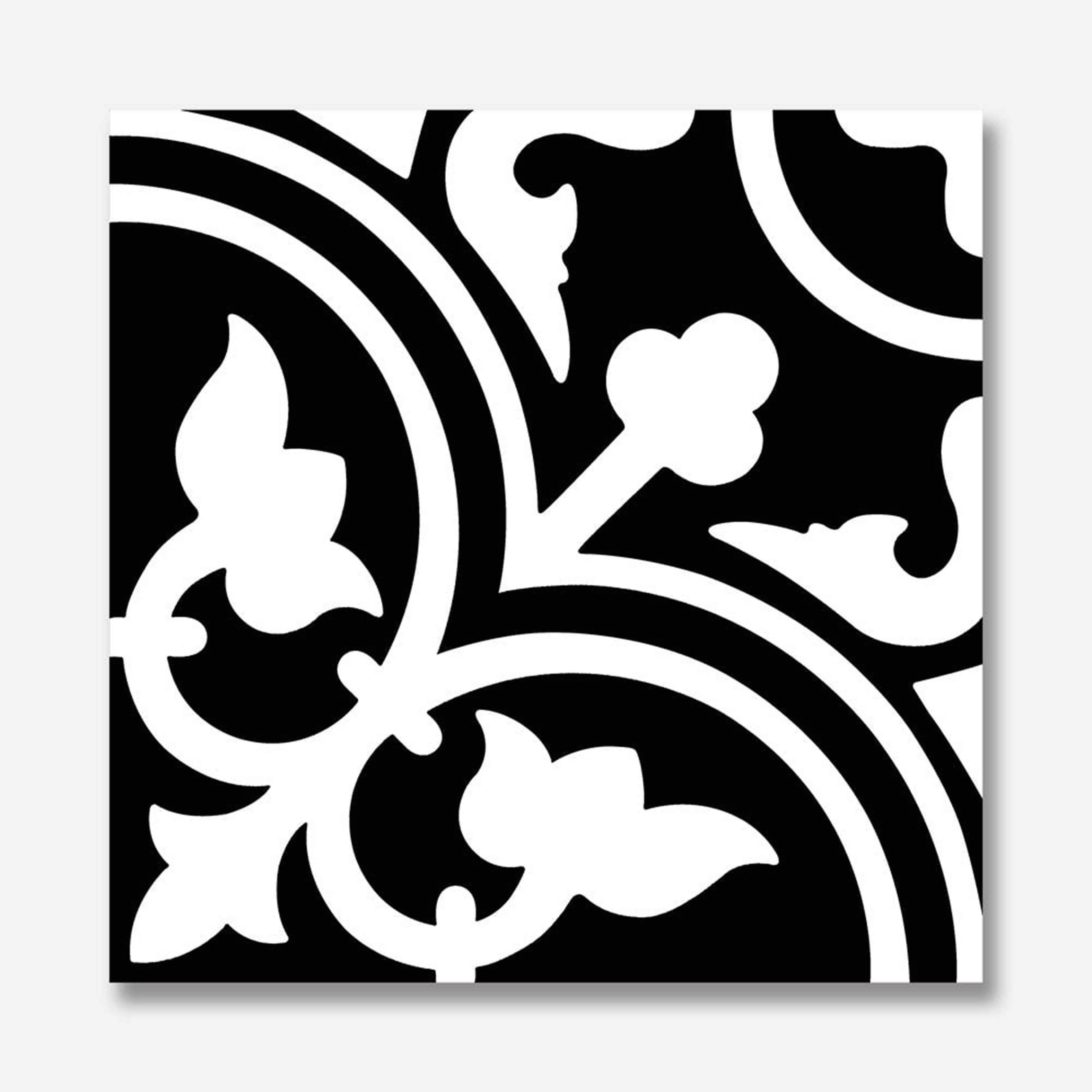 HERITAGE ASTER BLACK 200X200 MATT