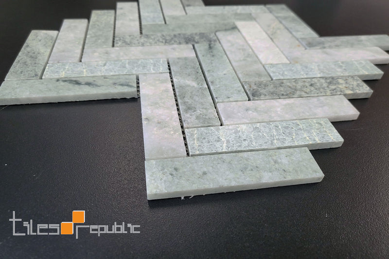 TUSCANY GREEN LONG HERRINGBONE 295X275X8MM