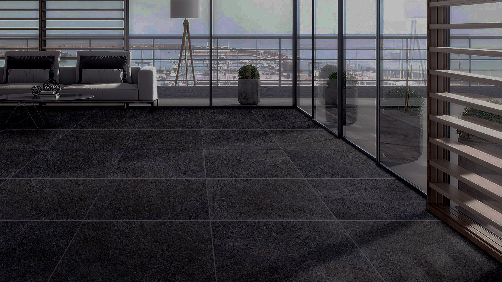 LAVA STONE CHARCOAL 600X600 SMOOTH GRIP