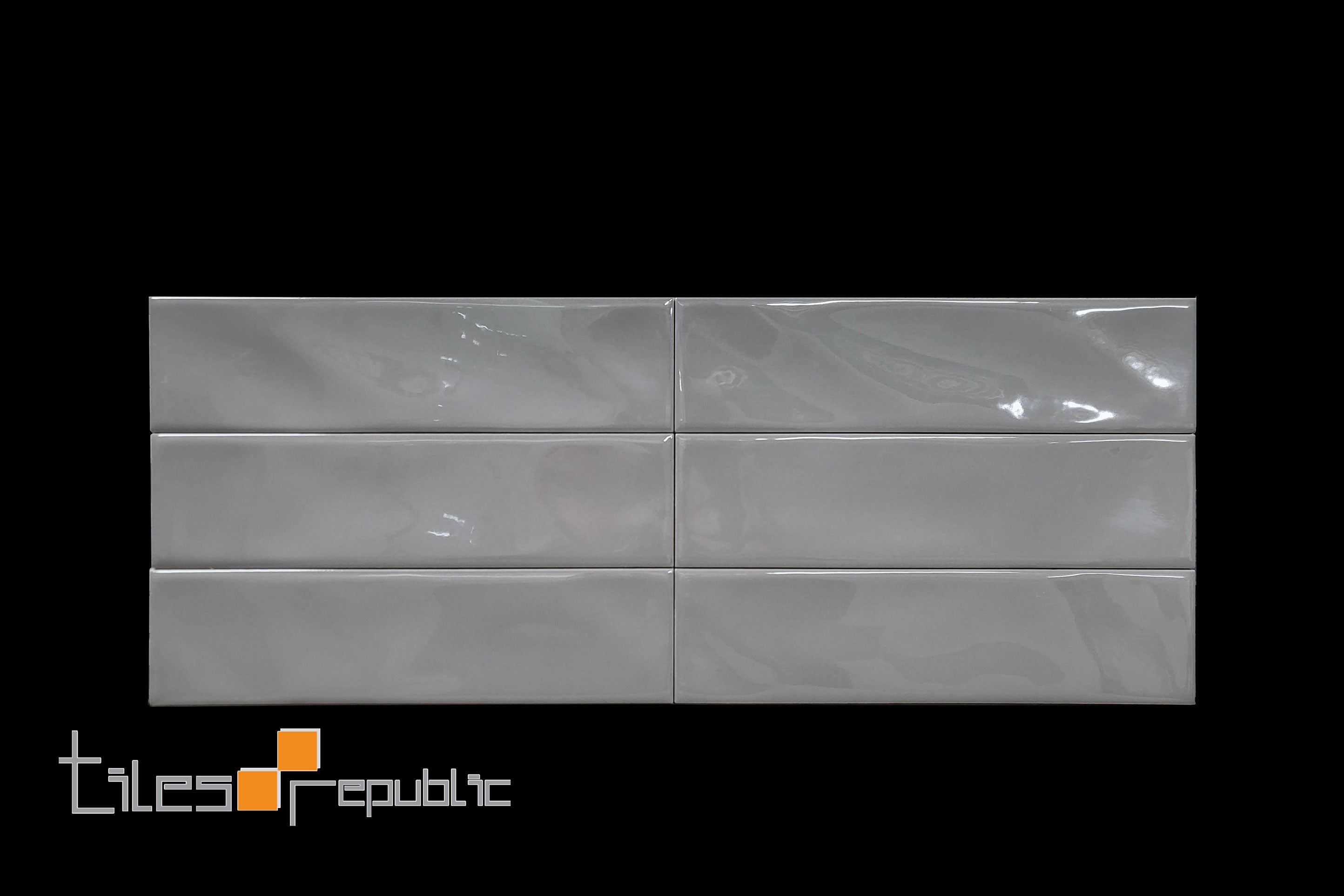 STAR Grey Gloss Handmade-Look 75x300 Subway Wall