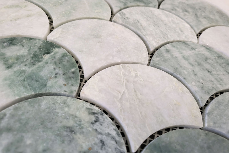 TUSCANY GREEN FISH SCALE HONED 260x260x8mm