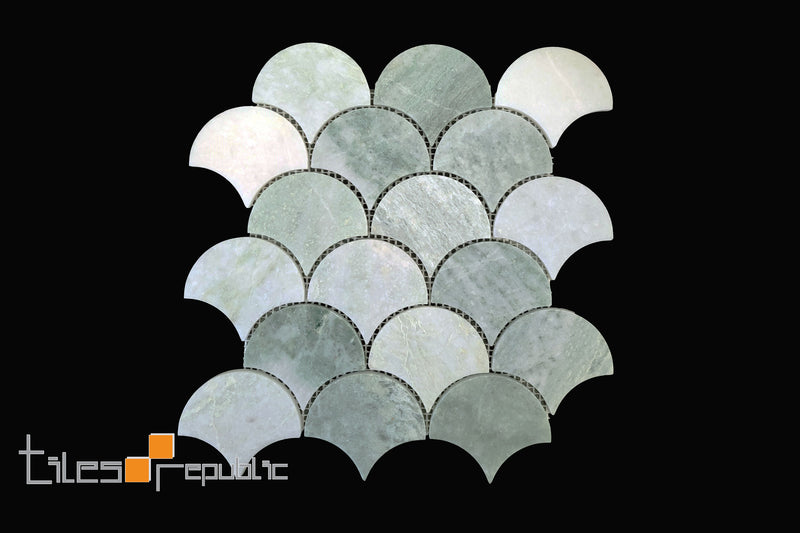 TUSCANY GREEN FISH SCALE HONED 260x260x8mm