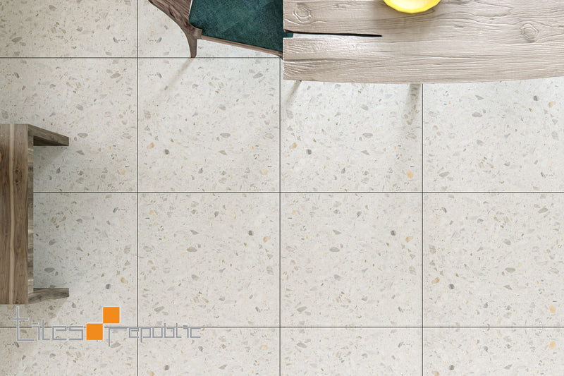 Big Terrazzo White Matt 600x600