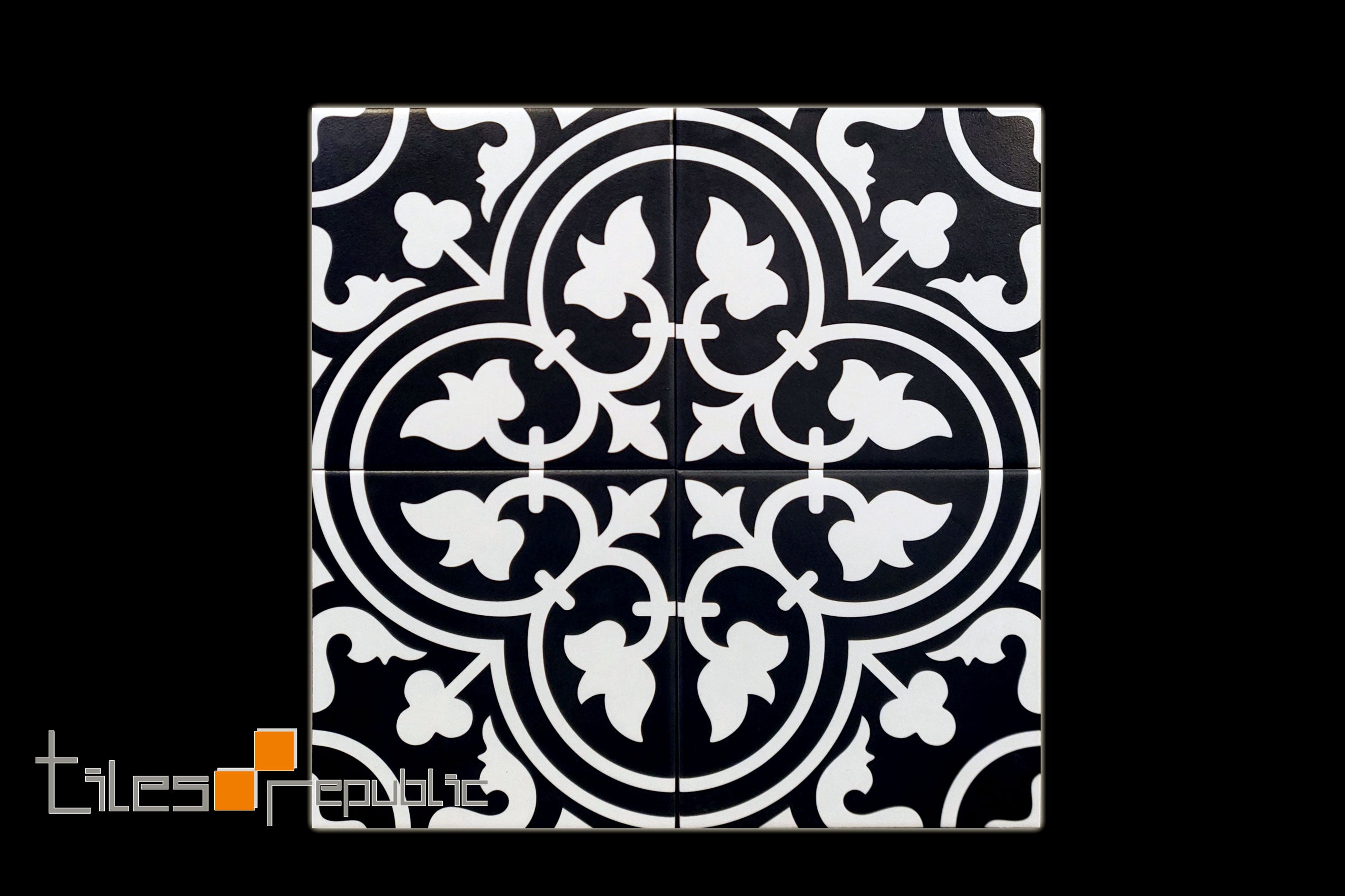 HERITAGE ASTER BLACK 200X200 MATT