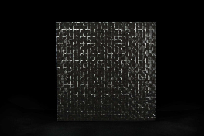 Uneven Mosaic Black Gloss 300x300