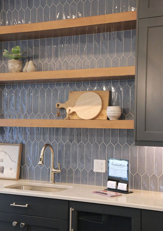 Picket Steel Blue Gloss 75x300 Subway