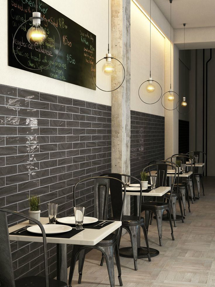 Mano Steel Gloss Handmade-Look 75x300 Subway Wall