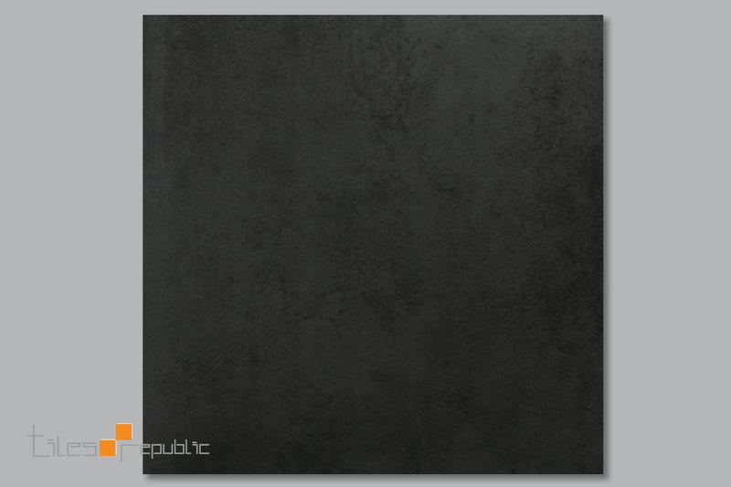 Mist Charcoal Concrete Look Tile Matt 600x600