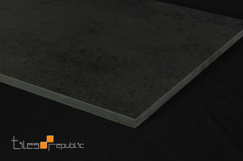 Mist Charcoal Concrete Look Tile Matt 300x600