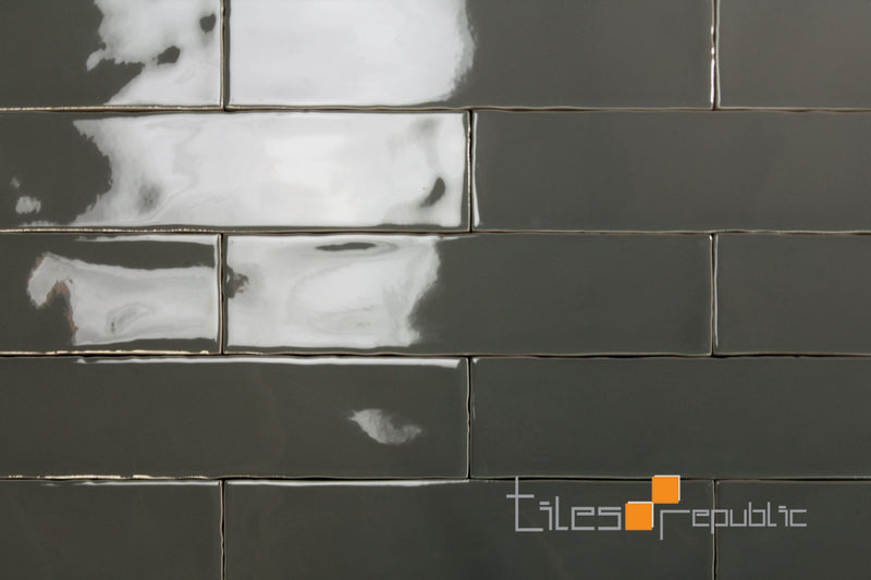 Mano Steel Gloss Handmade-Look 75x300 Subway Wall
