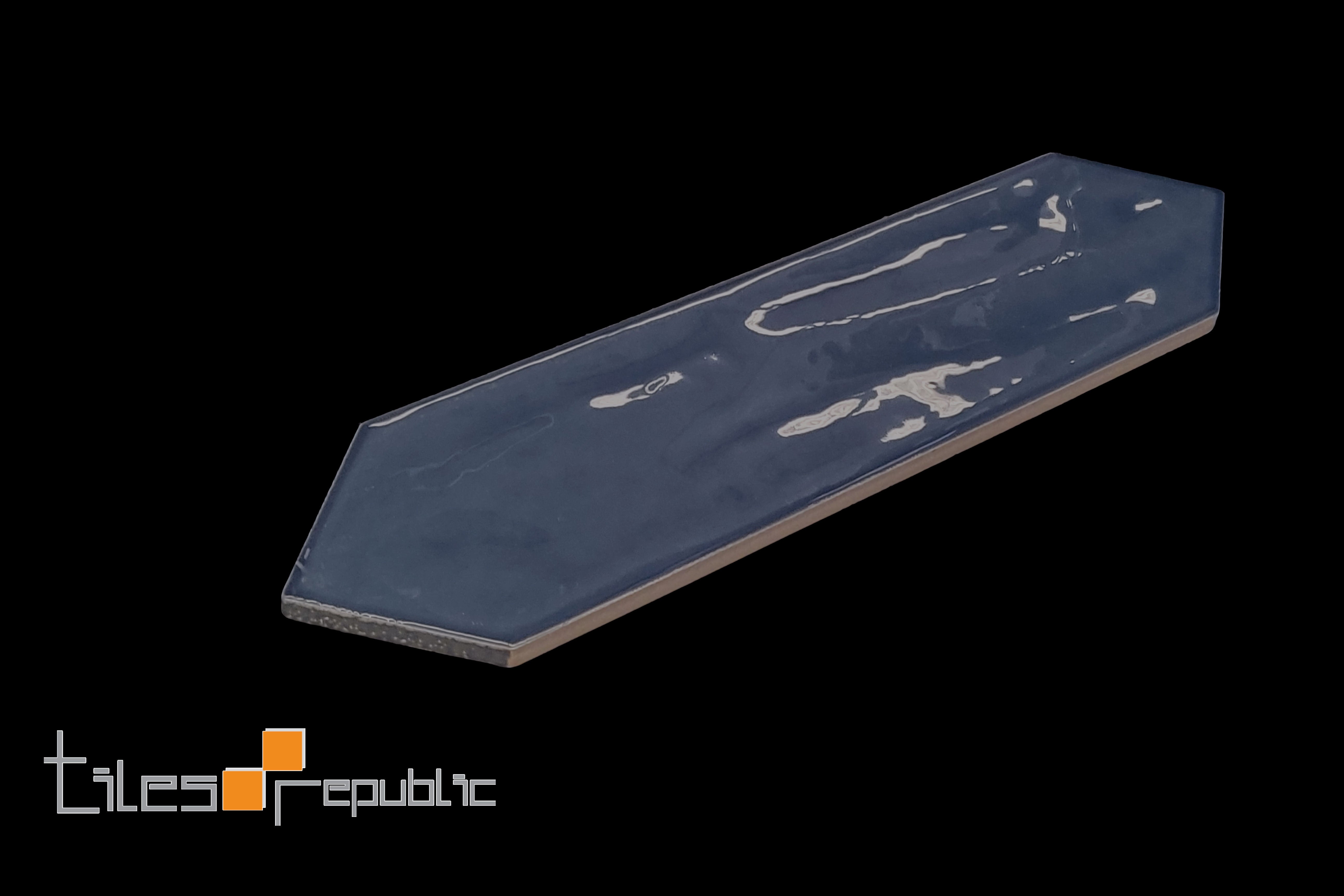 Picket Denim Blue Gloss 75x300 Subway