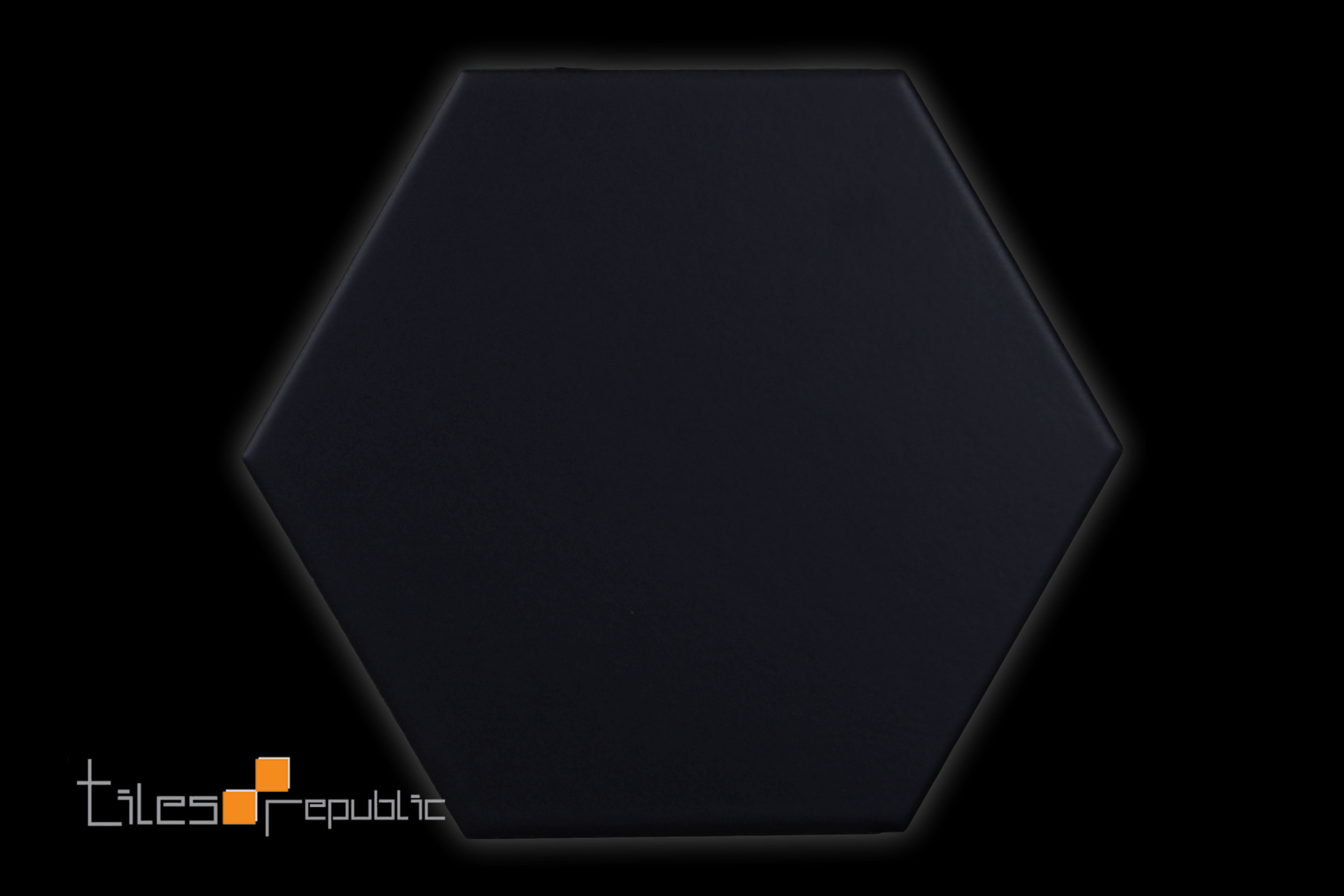 Eco Stone Hexagon Black Matt 200x230