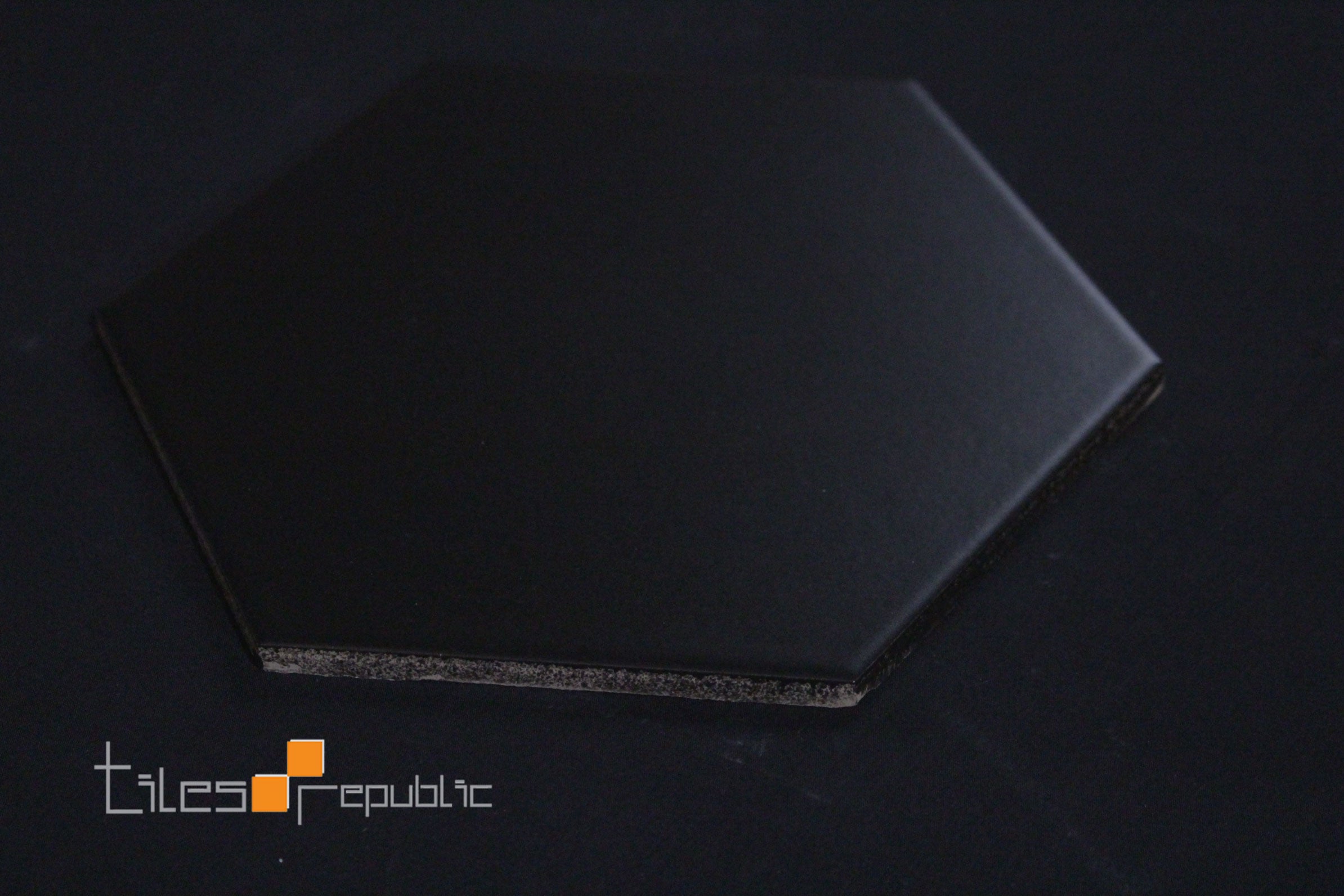 Eco Stone Hexagon Black Matt 200x230