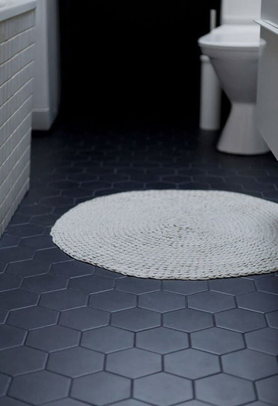 Eco Stone Hexagon Black Matt 200x230
