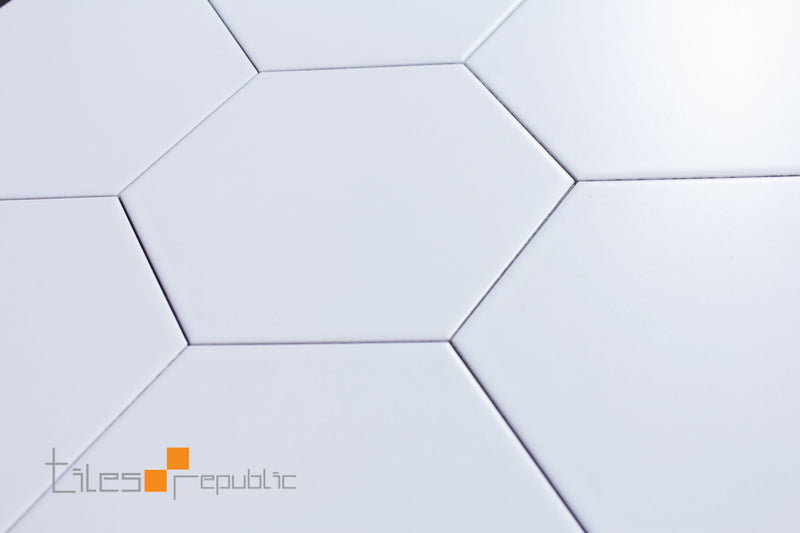 Eco Stone Hexagon White Matt 200x230