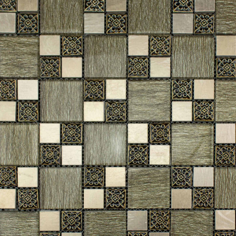 Modern Brown Mosaic 300x300