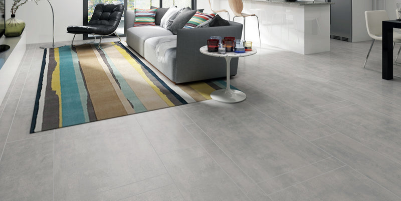 Iris Silver Grey Concrete Look Tile Matt 600x1200