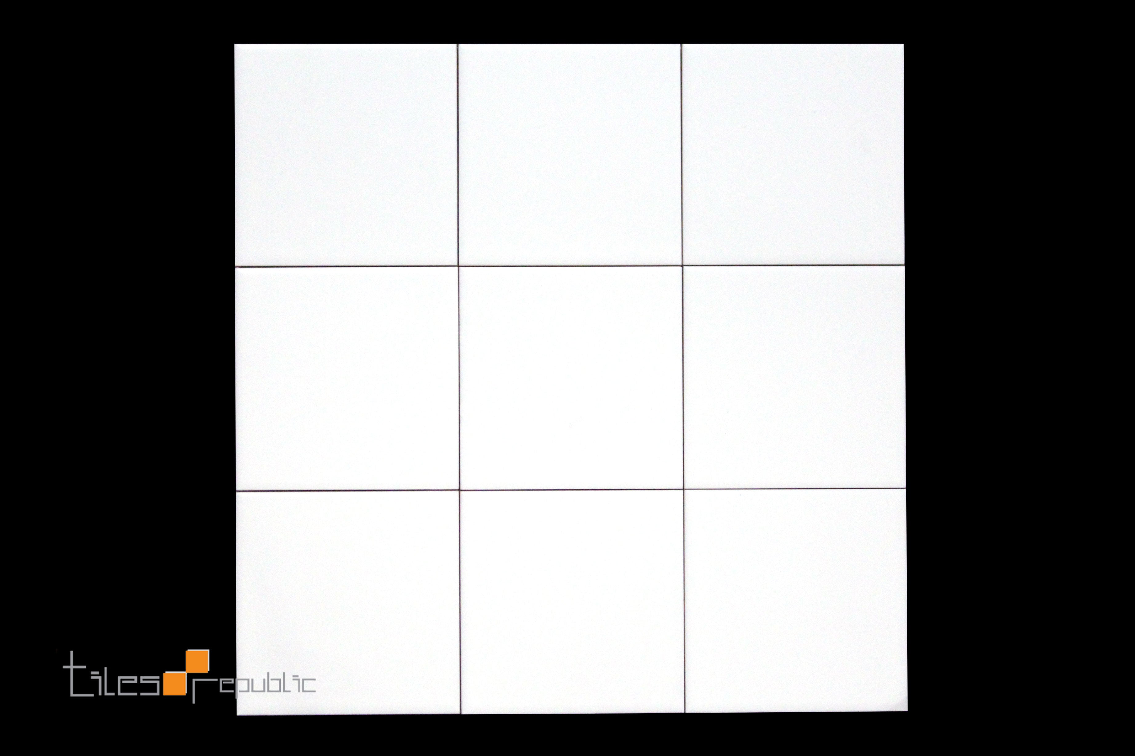 White Tile Matt 100x100 Wall