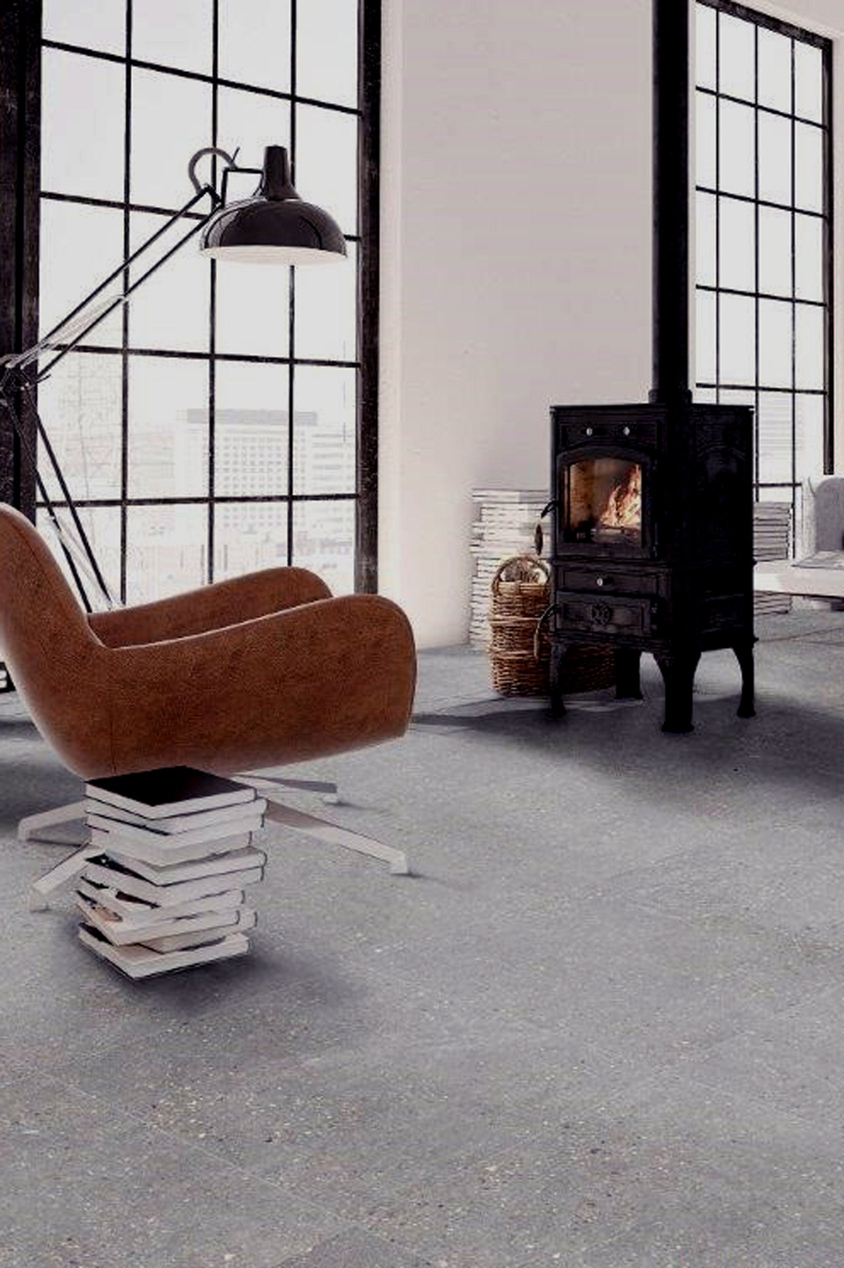 Rockway Ash Grey Terrazzo Look Tile Matt 300x600