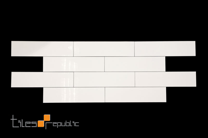 White Gloss 75x300 Subway Wall