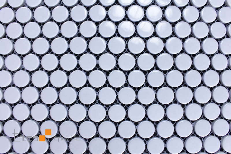 Penny Round Mosaic White 315x294 Gloss